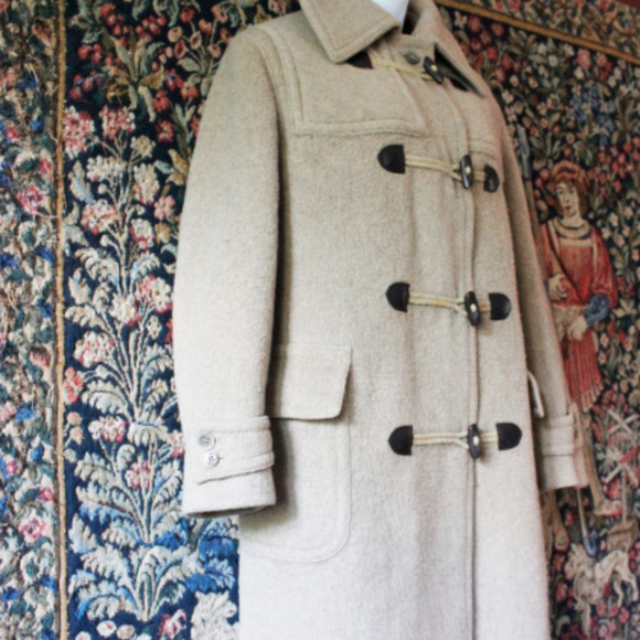 Wool Coat Vintage 70s - West German - Long Toggle - Picture 7 of 8